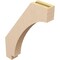 Ekena Millwork 3-inch W x 18-inch D x 24-inch H Imperial Rough Cedar Woodgrain TimberThane Knee Brace, Primed BRCUR03X18X24IMPRCPR - alternate 5